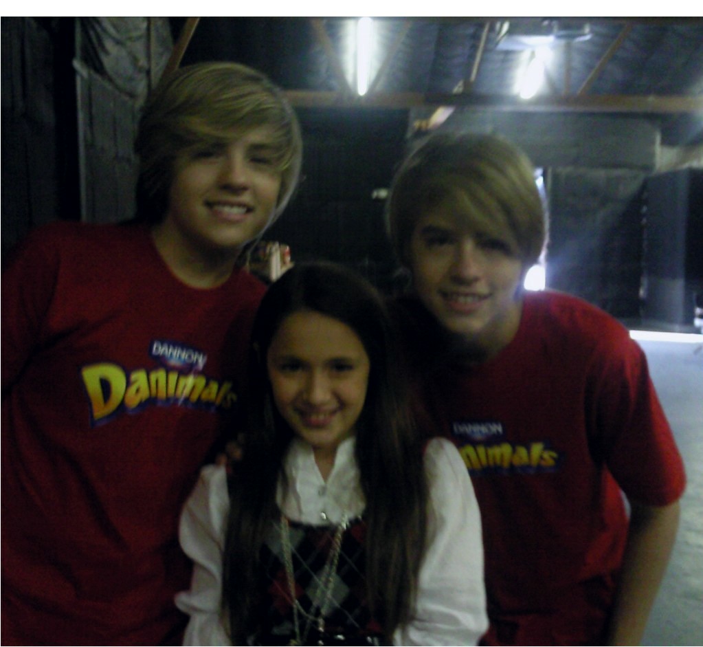 Cole and Dylan Sprouse...on the set...with Ari