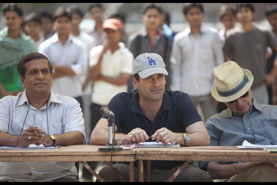 Still of Jon Hamm and J.K. Simmons in Million Dollar Arm (2014)