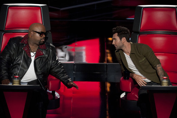 Still of CeeLo Green and Adam Levine in The Voice (2011)