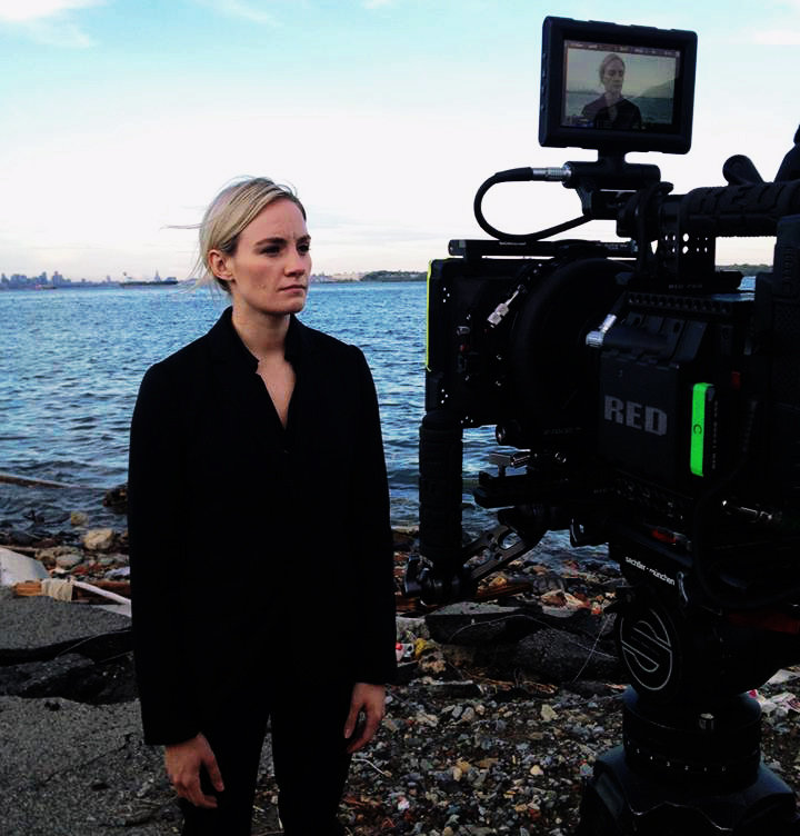 Mary Ashley filming THE SPACESHIP on the Stapleton Waterfront, Staten Island, New York | Spring 2013.