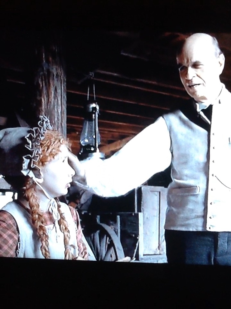 Malia Ashley Kerr as Young Ruth in Hell on Wheels #411 With actor, Tom Noonan