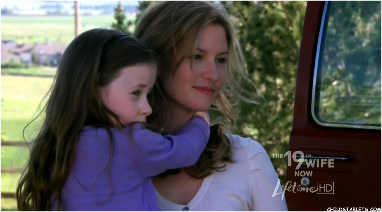 Malia in the arms of her wonderful movie mom, Chyler Leigh from 