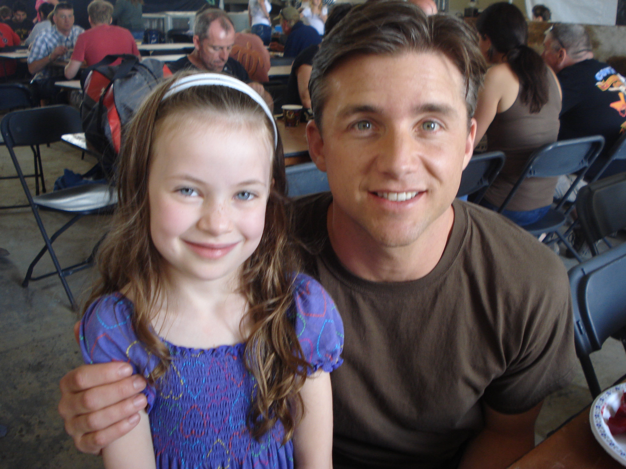 Malia (age 6) and her actor Dad, Jeff Hepner on the set of 