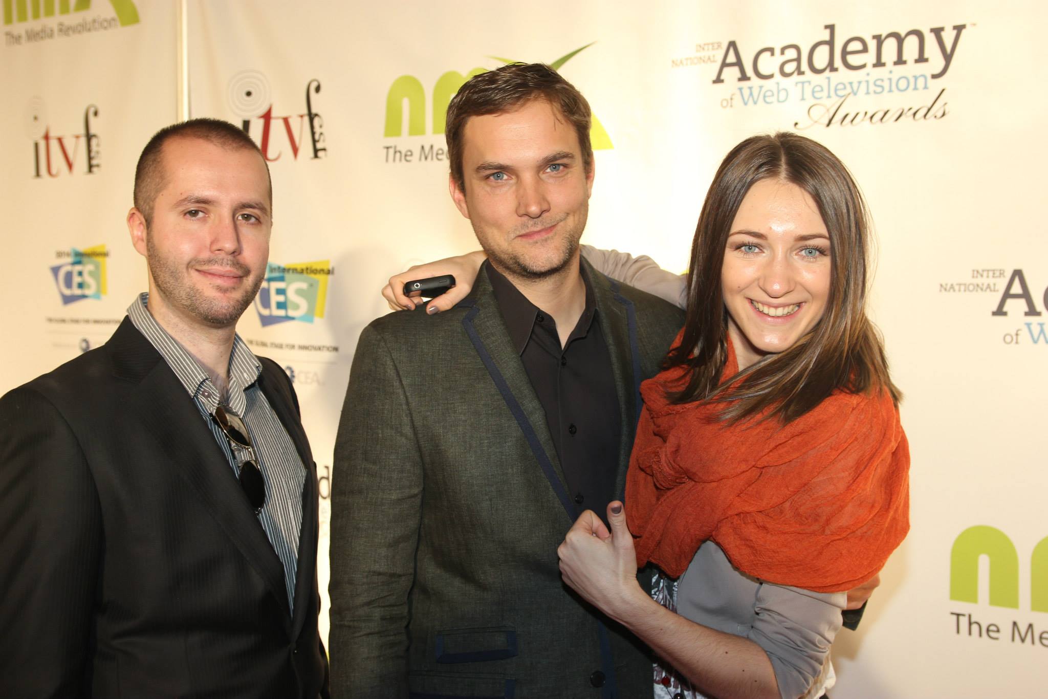 Alessandro Schiassi, Tom Grey, Sonya Belousova at IAWTV Awards.