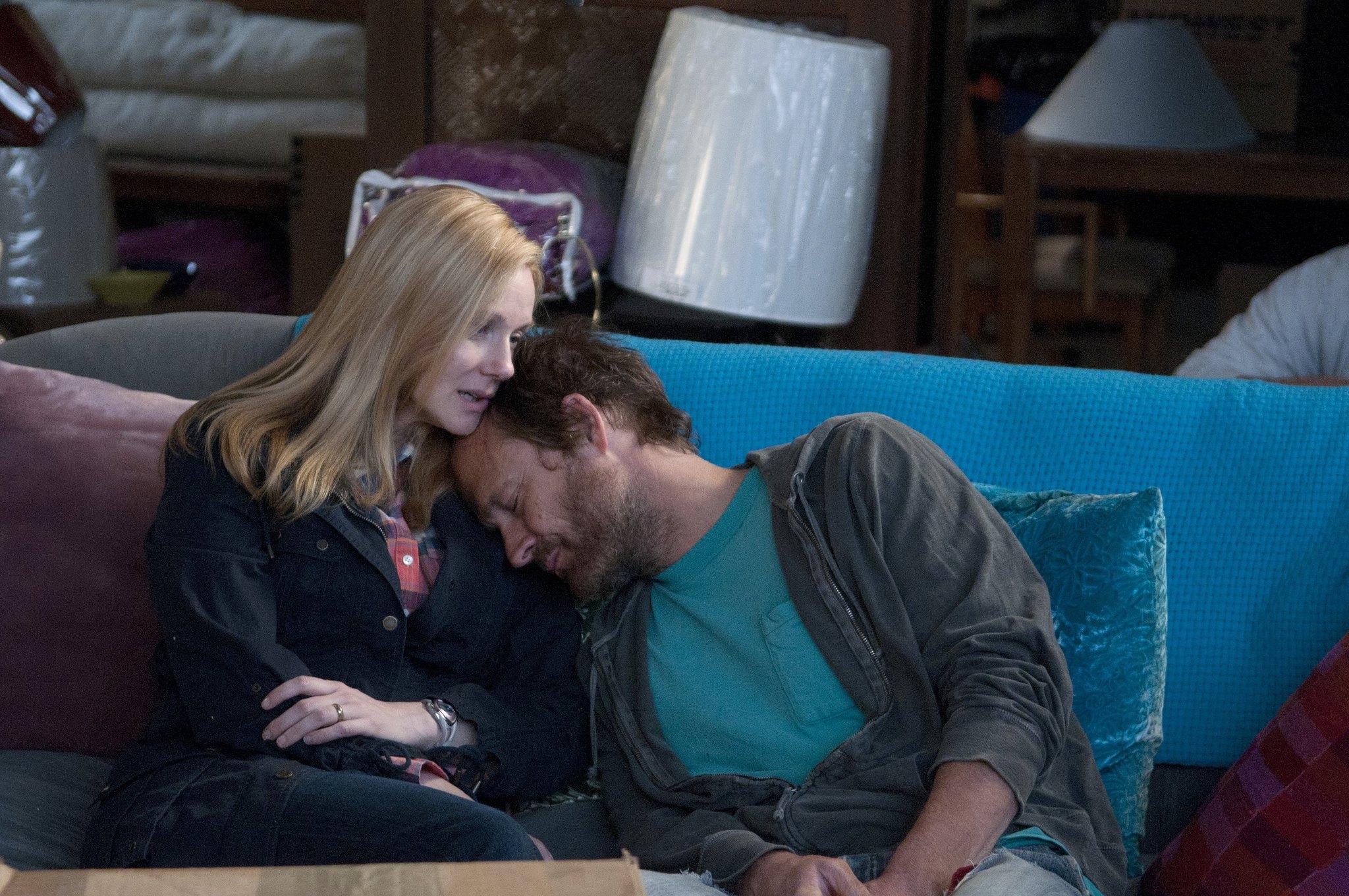 Still of Laura Linney and John Benjamin Hickey in The Big C (2010)