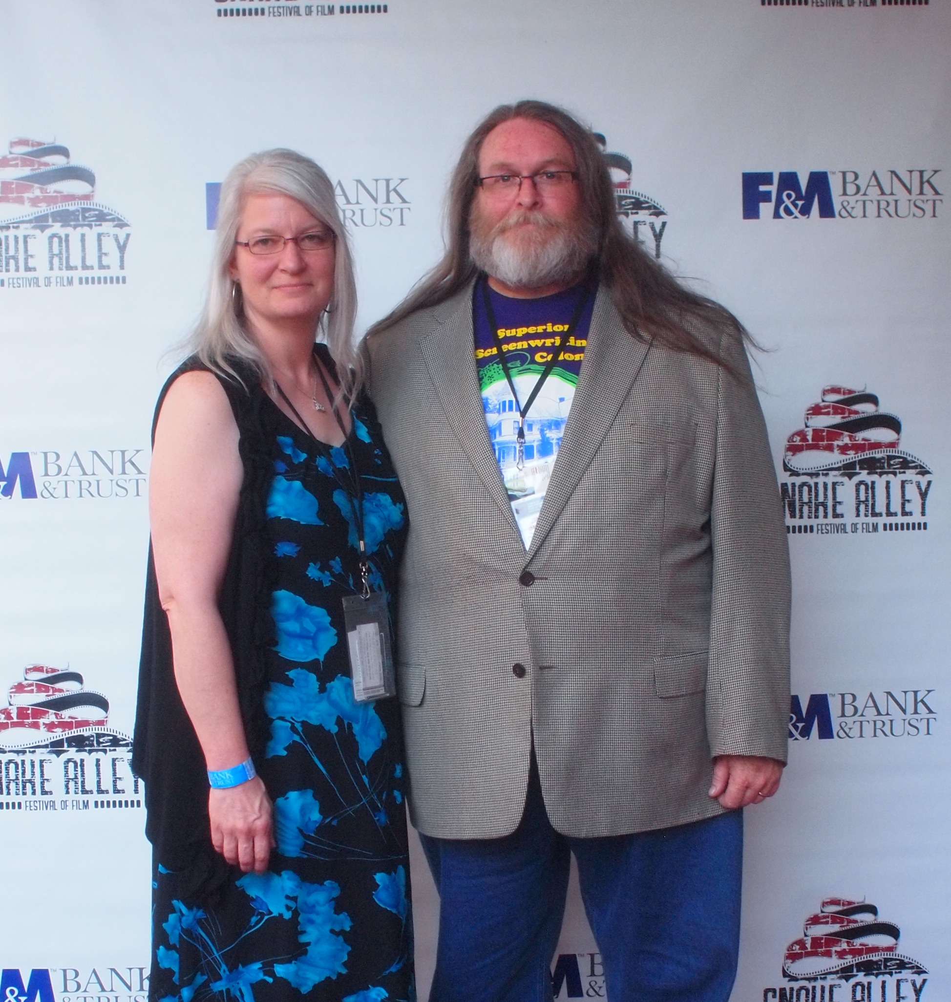 With Kathy on the red carpet at the 2013 Snake Alley Festival of Film