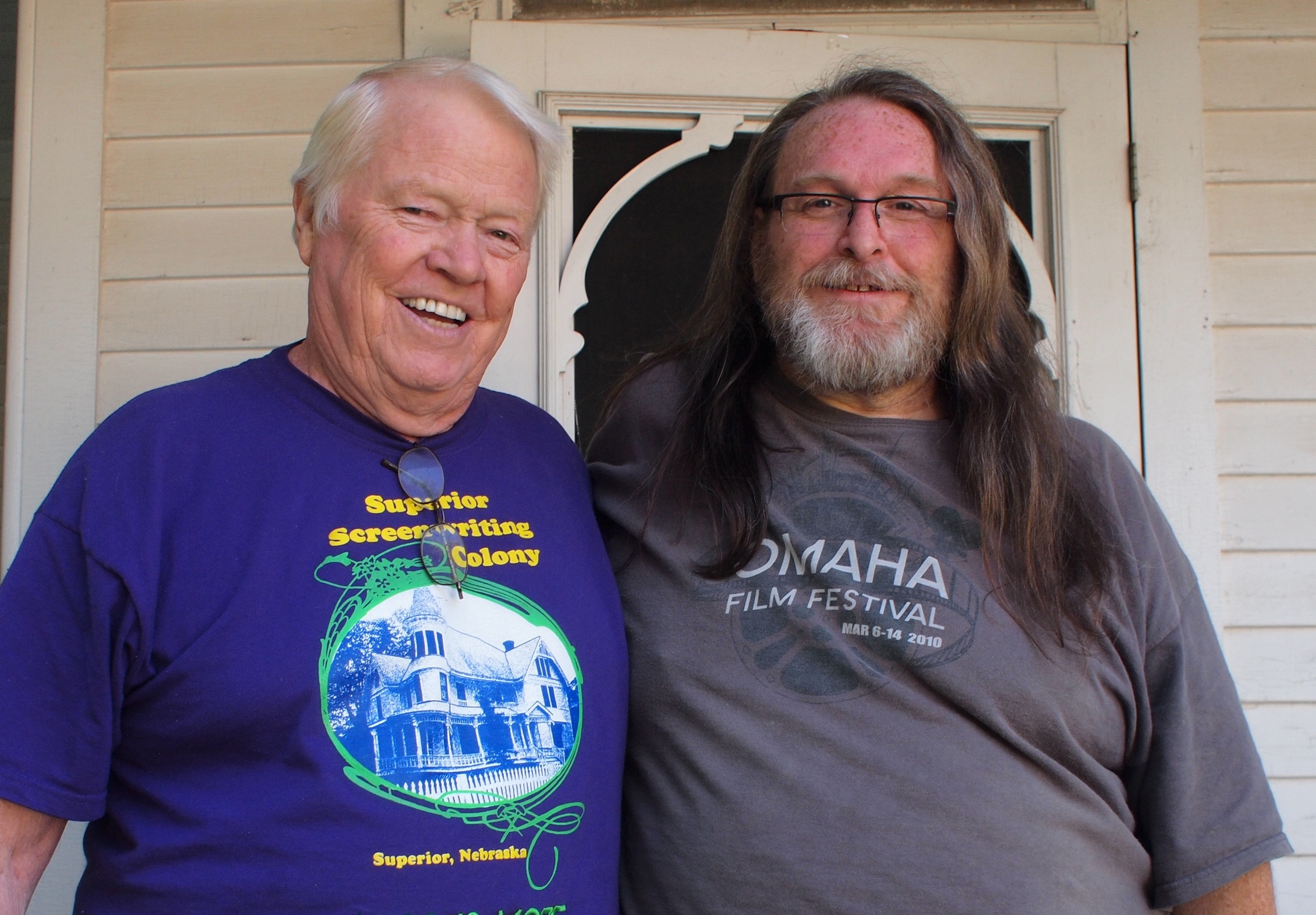 With my teacher and friend, Lew Hunter, during his 2011 Indian Summer Screenwriting Colony.