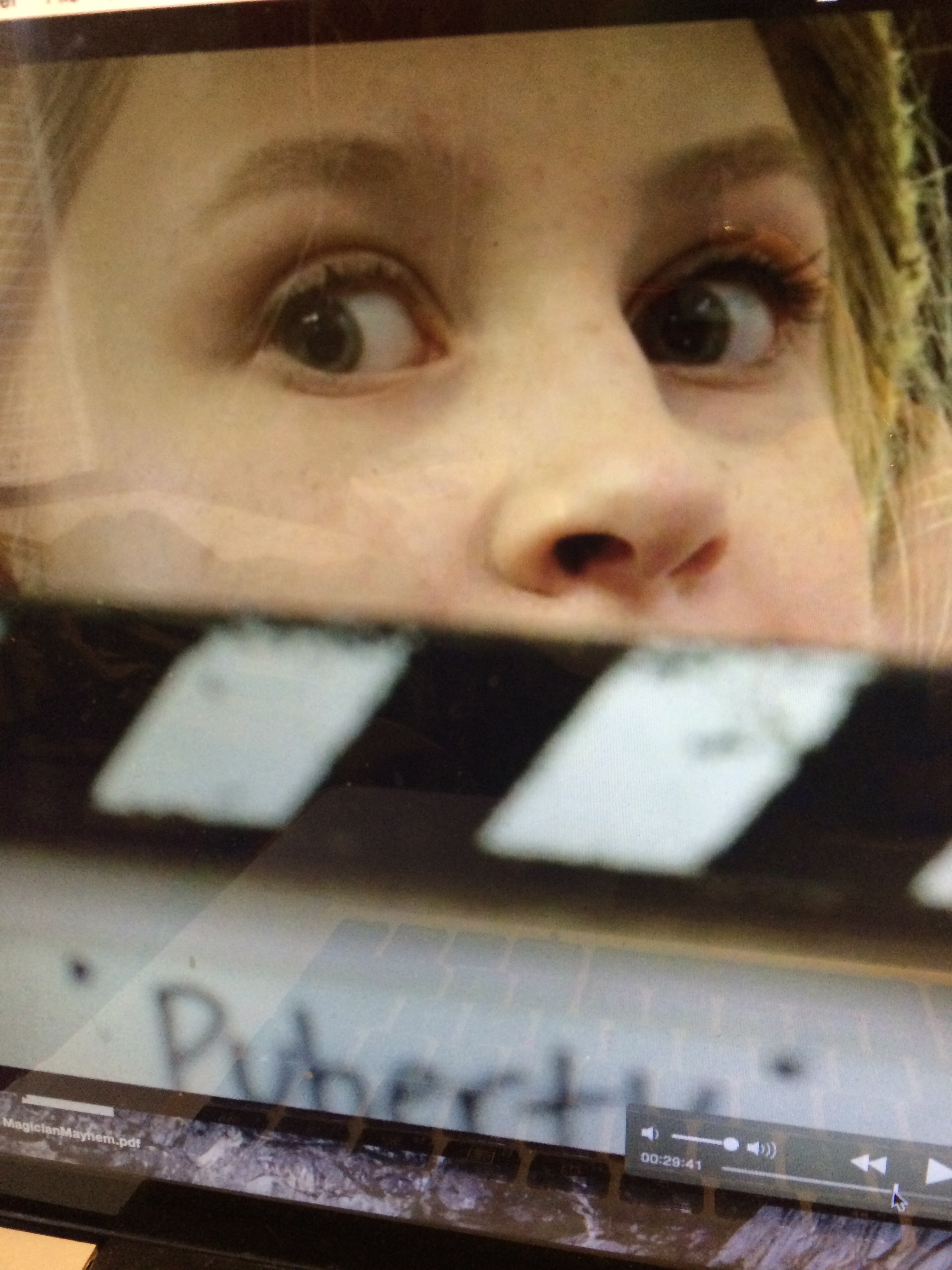 Lily Keene on set of the film 