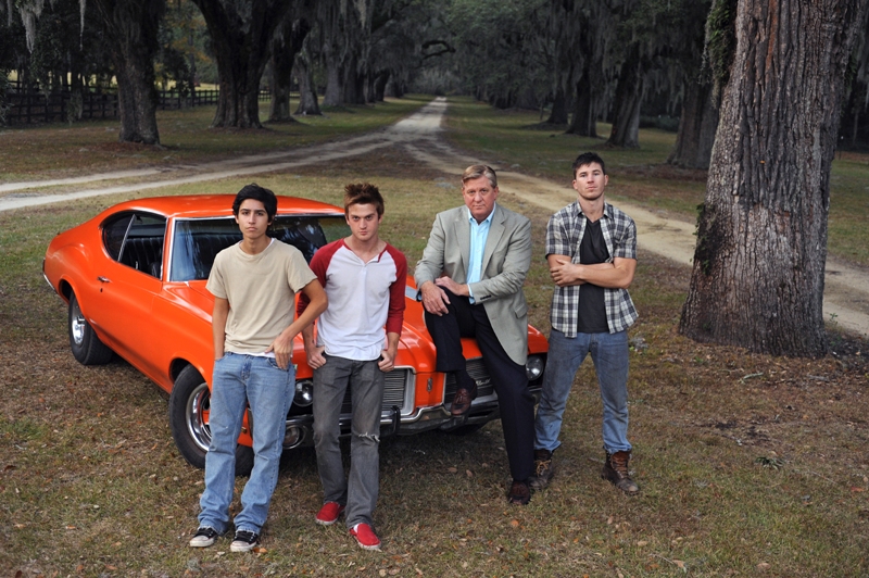 The Lead Cast of Warrior Road with Executive Producer Denis Gallagher of Charliewood Pictures