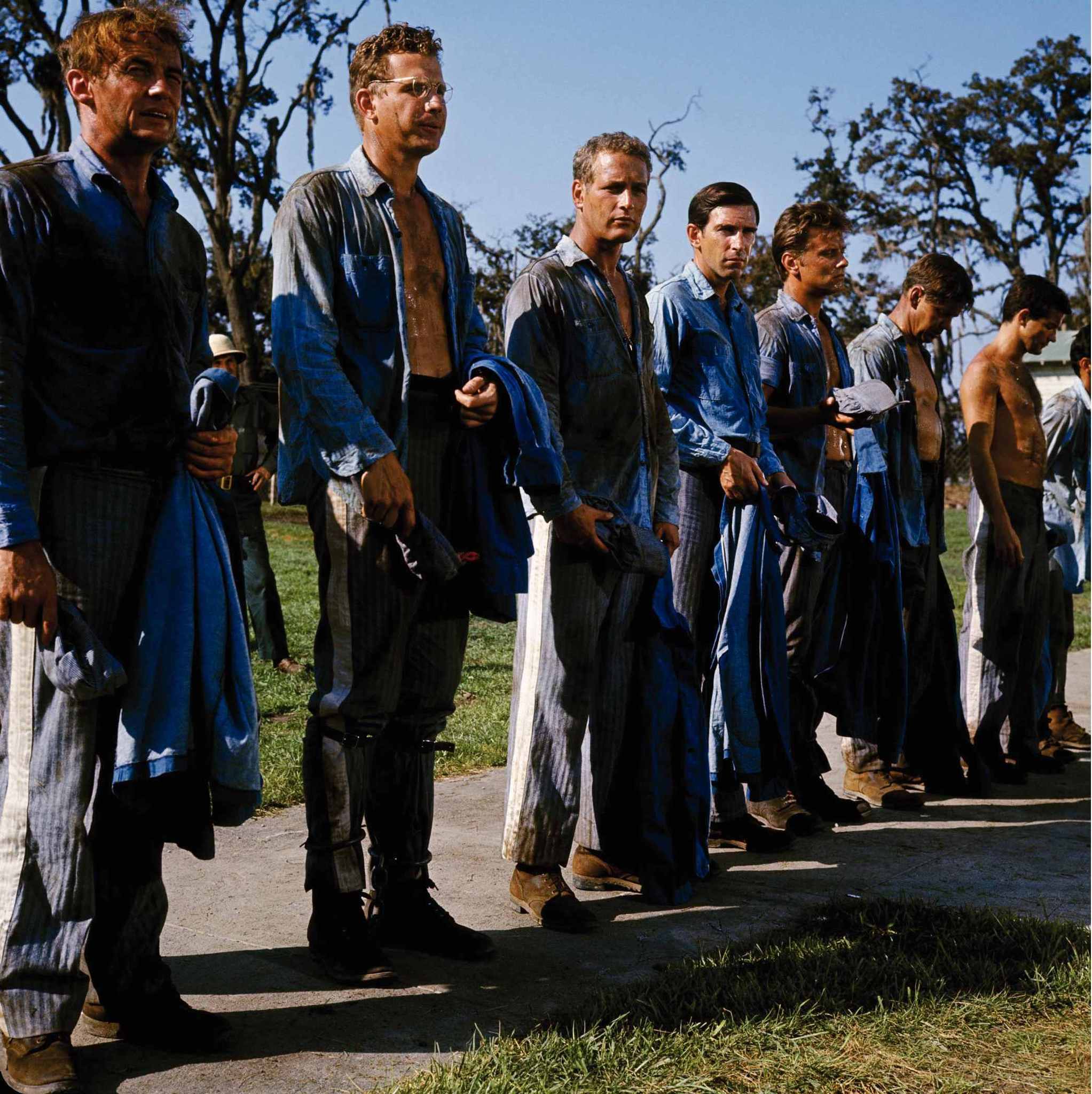 Still of Paul Newman, J.D. Cannon, Richard Davalos, Wayne Rogers and Ralph Waite in Cool Hand Luke (1967)