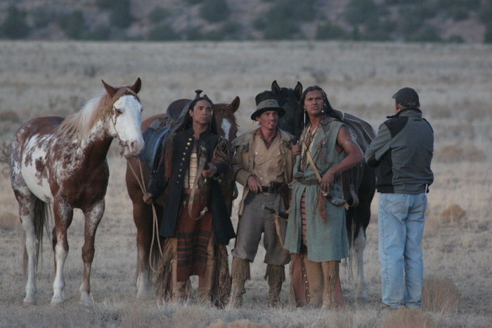 Charles Baker with Zahn McClarnon, Adam Beach and Simon Wincer