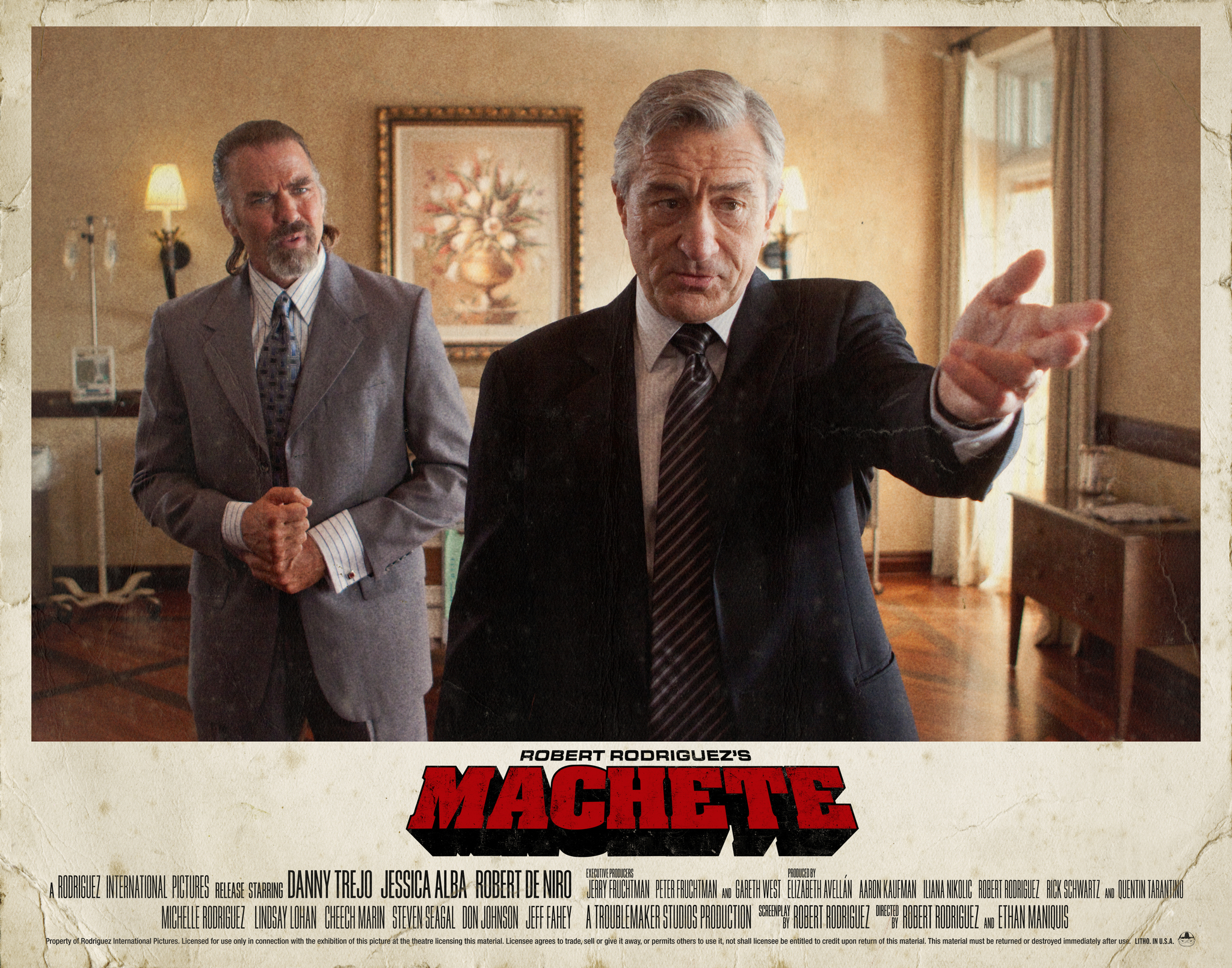 Robert De Niro and Jeff Fahey in Machete (2010)