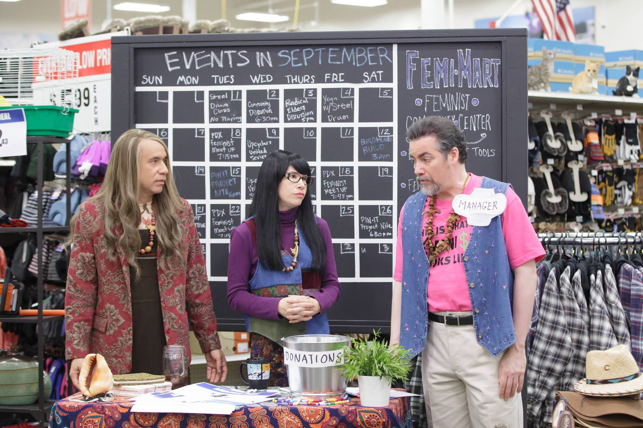 Still of Fred Armisen, Kevin Corrigan and Carrie Brownstein in Portlandia (2011)