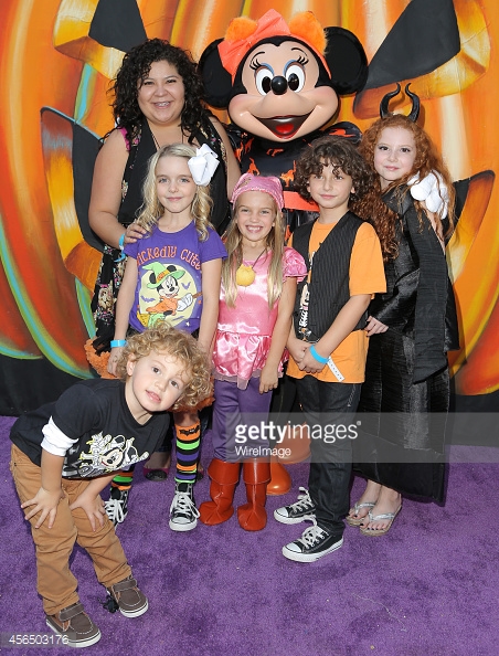 Raini Rodriguez, Mckenna Grace, Mia Talerico, August Maturo, Francesca Capaldi, and Ocean Maturo attend a Disney Halloween Even in Burbank, CA