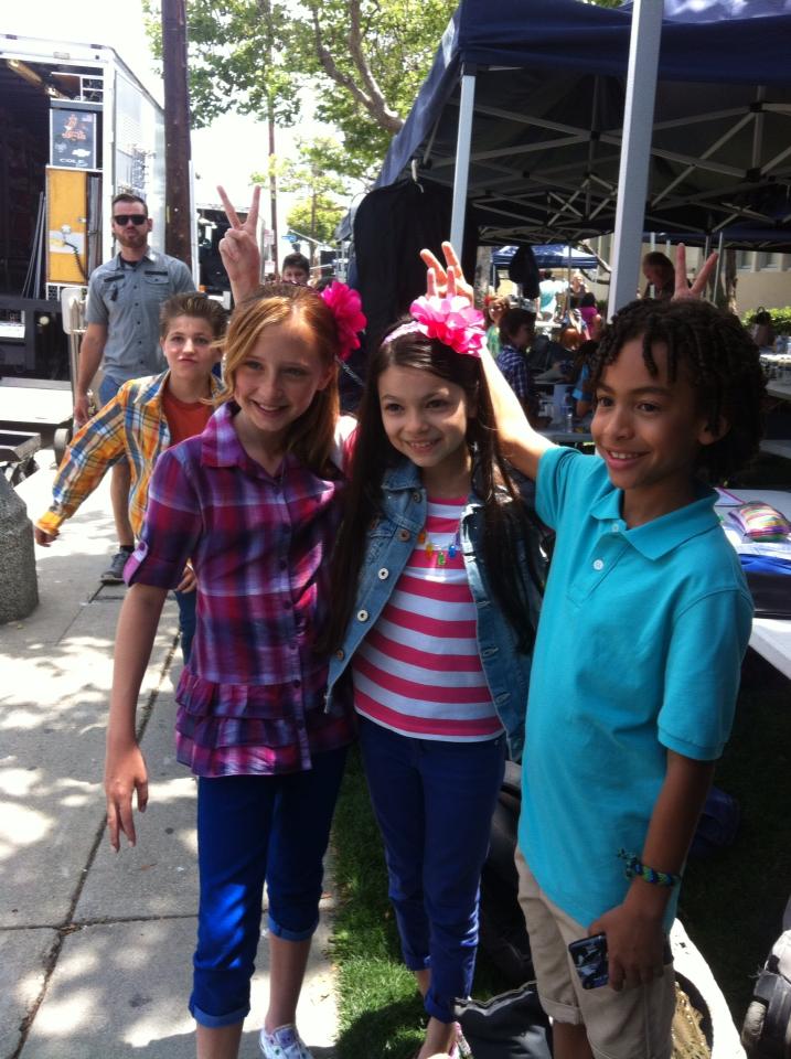 Working on HEB Commercial with Disney Channel Stars China McClain, Jaden Betts, and Nikki Hahn