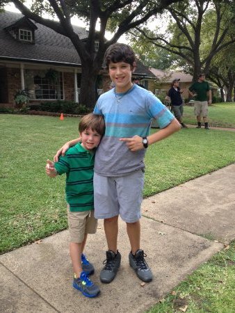 Logan Lindholm and Tanner Fontana filming Charlie: A Toy Story in 2012