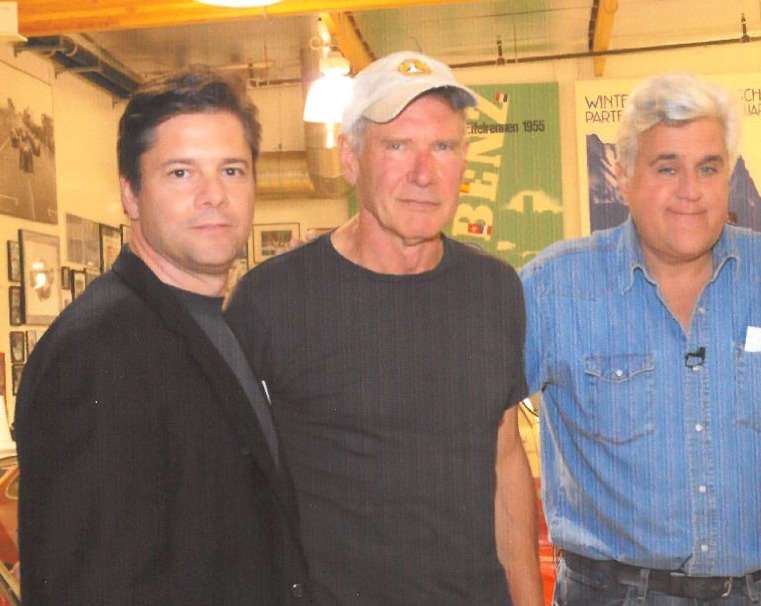 Russell Wolfe, Harrison Ford, and Jay Leno.