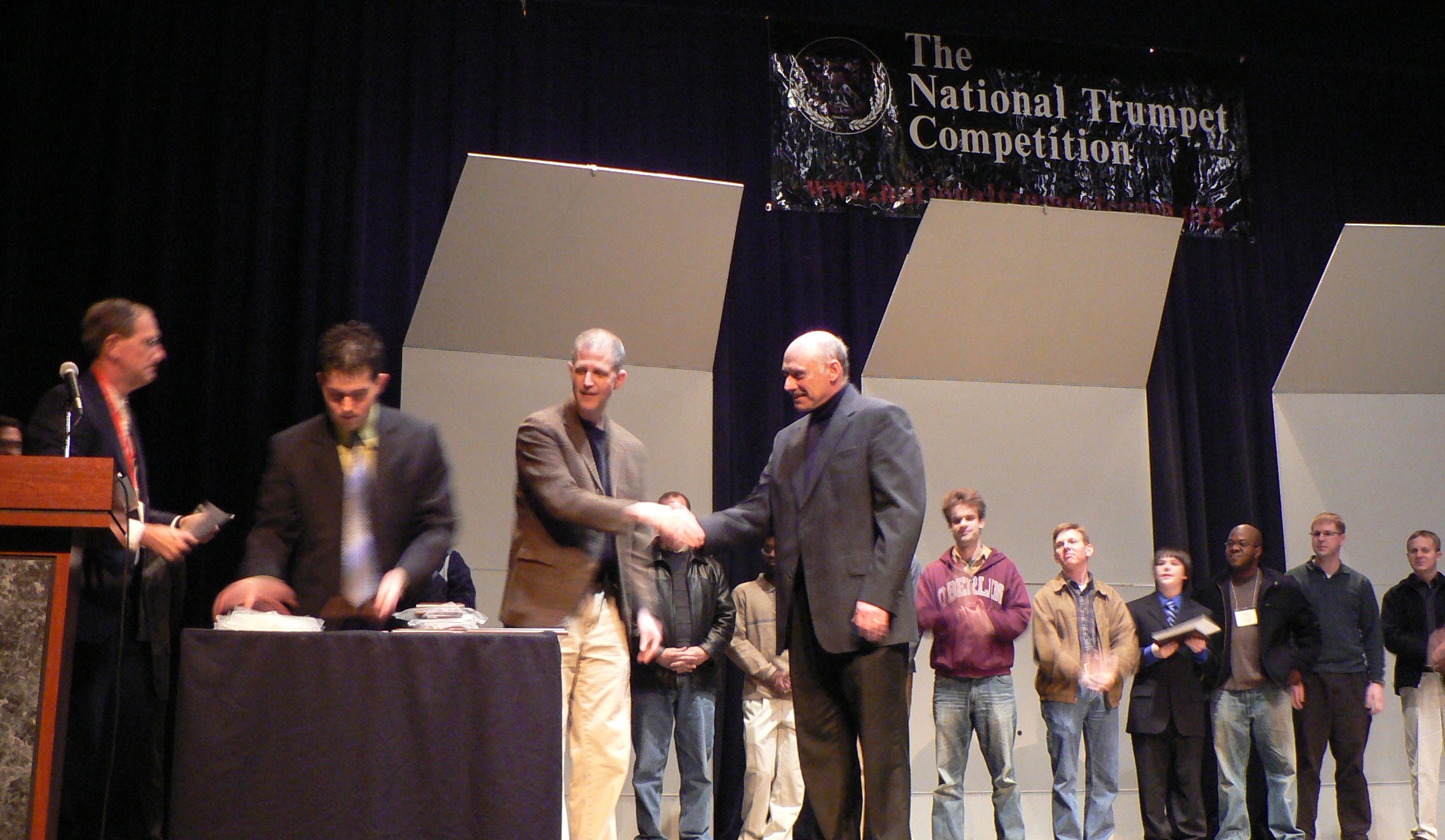 Don accepting 1st place award at the National Trumpet Competion.