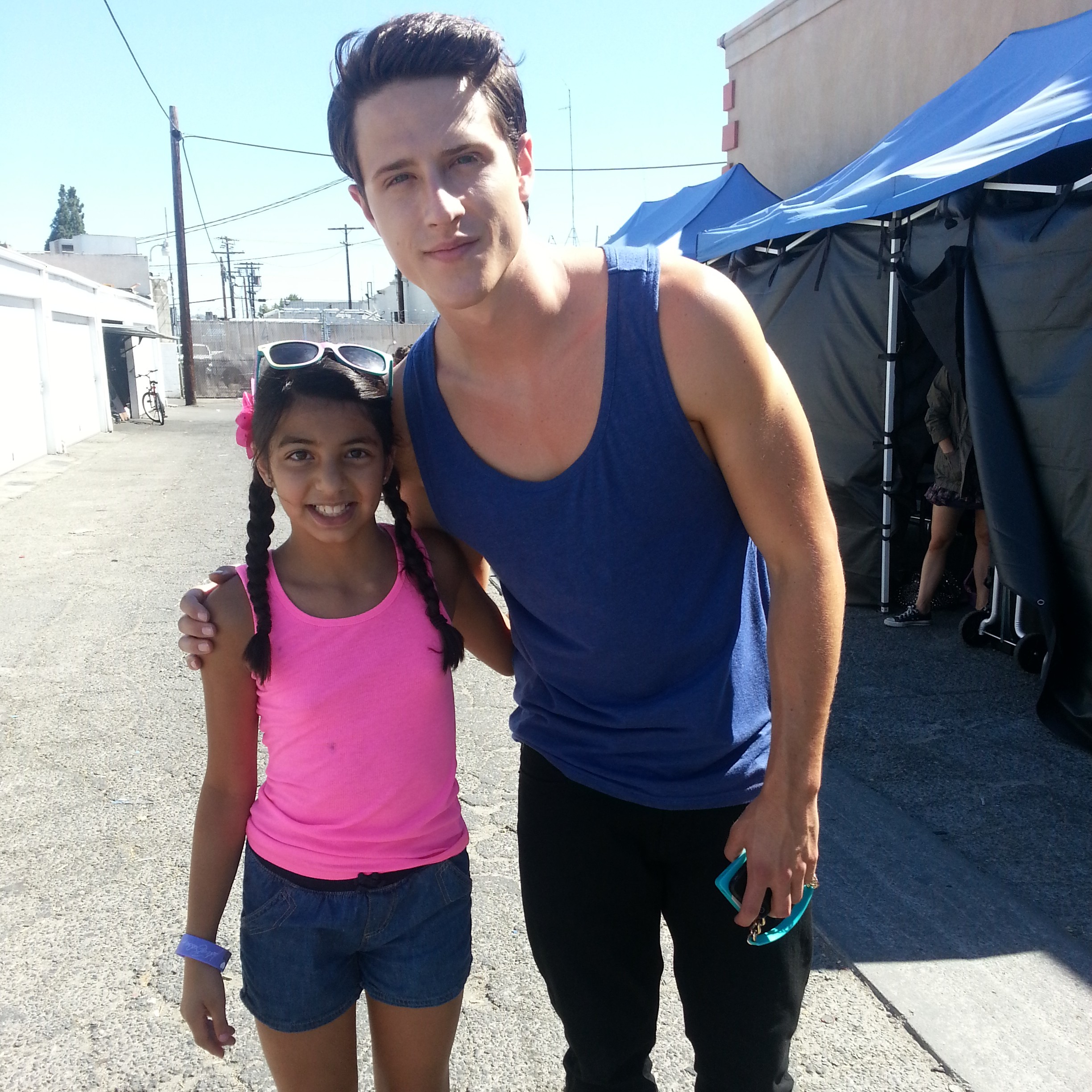 Me and Shane Harper on set of Platinum Dance Movie