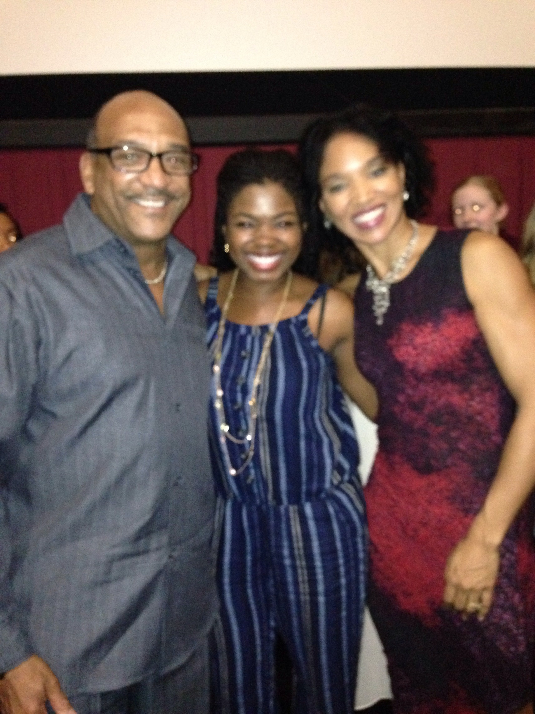Tony Vaughn, Kyanna Simone, Lisa Arrindell Anderson at the premiere of A Christmas Blessing.