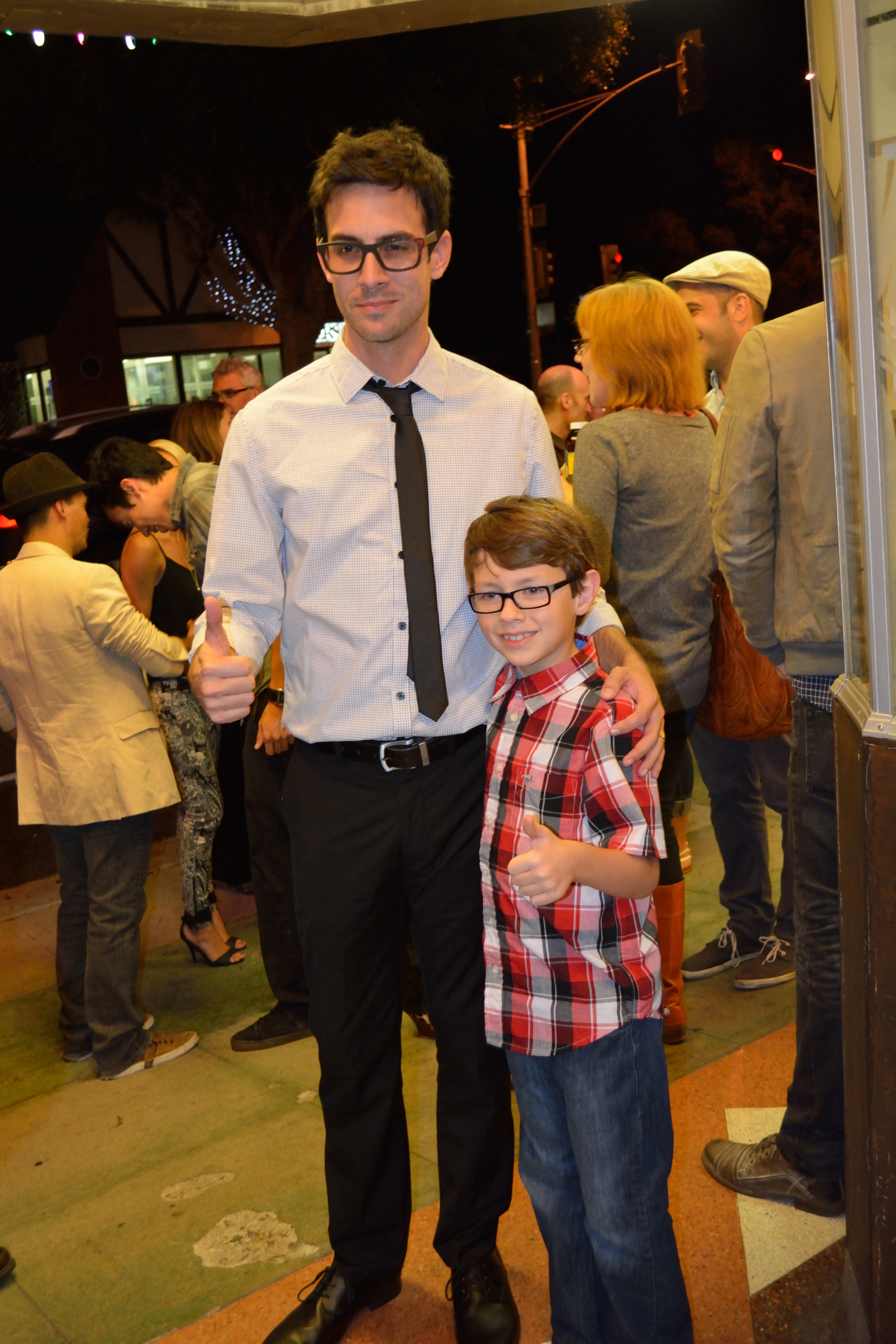 Jacob Robinson and Director Brett Simmons at The Monkey's Paw Los Angeles Premiere.