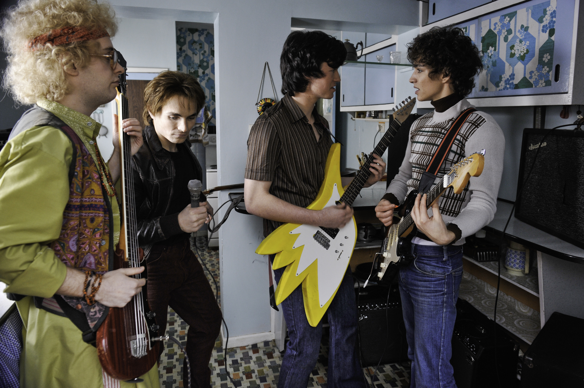 Still of Martin McCann, Robert Sheehan and Ben Barnes in Killing Bono (2011)