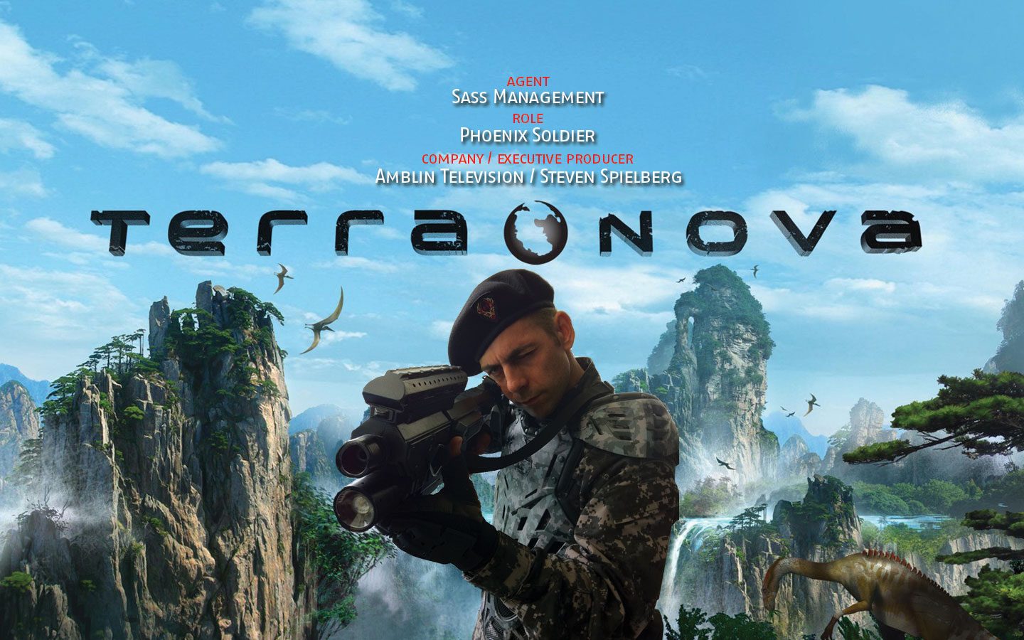 2011-09-12  Terra Nova role: Phoenix Soldier company/director: Amblin Television / Steven Spielberg