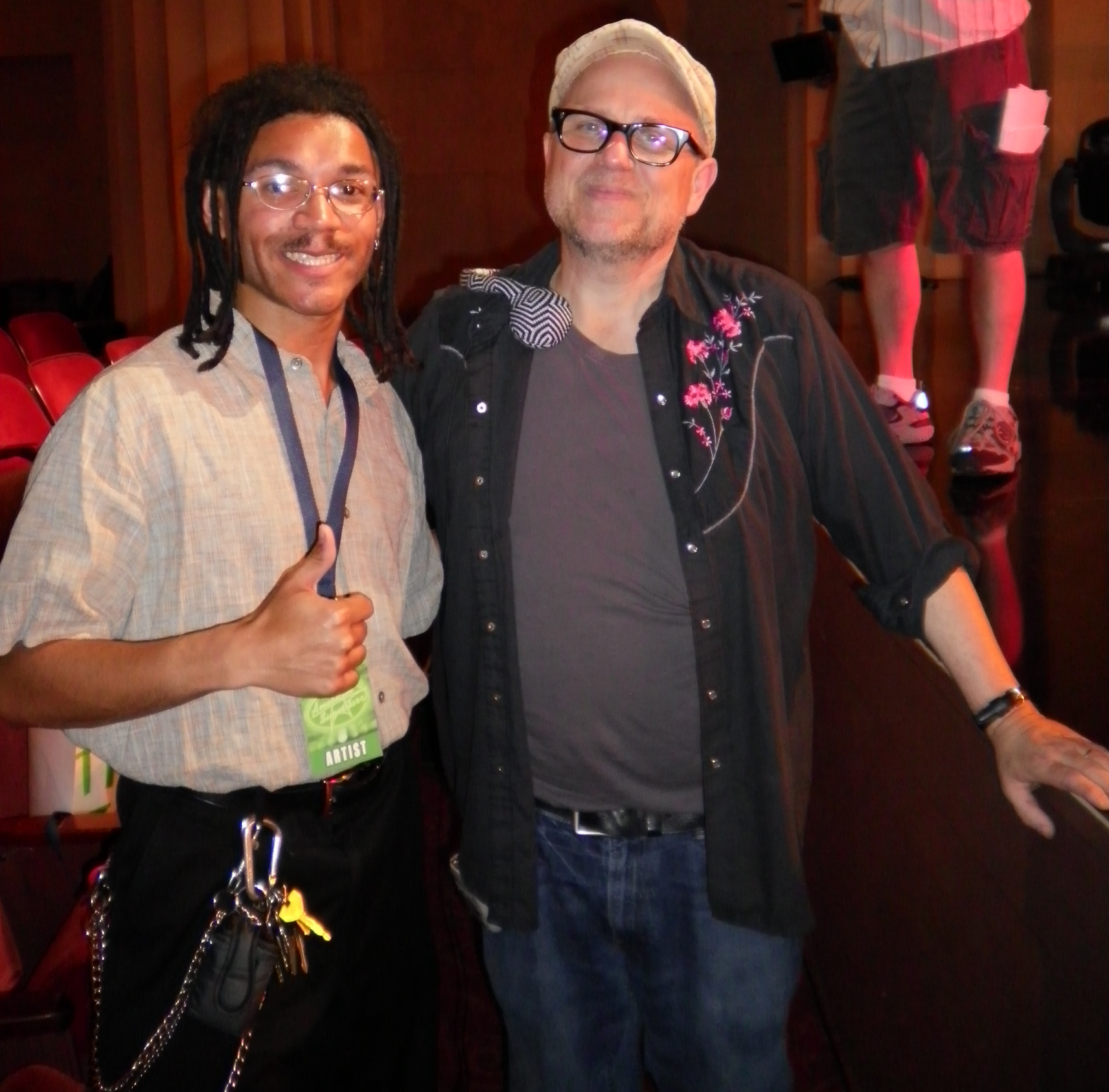 Me and Bobcat Goldthwait at Godbless America American Superstar shoot