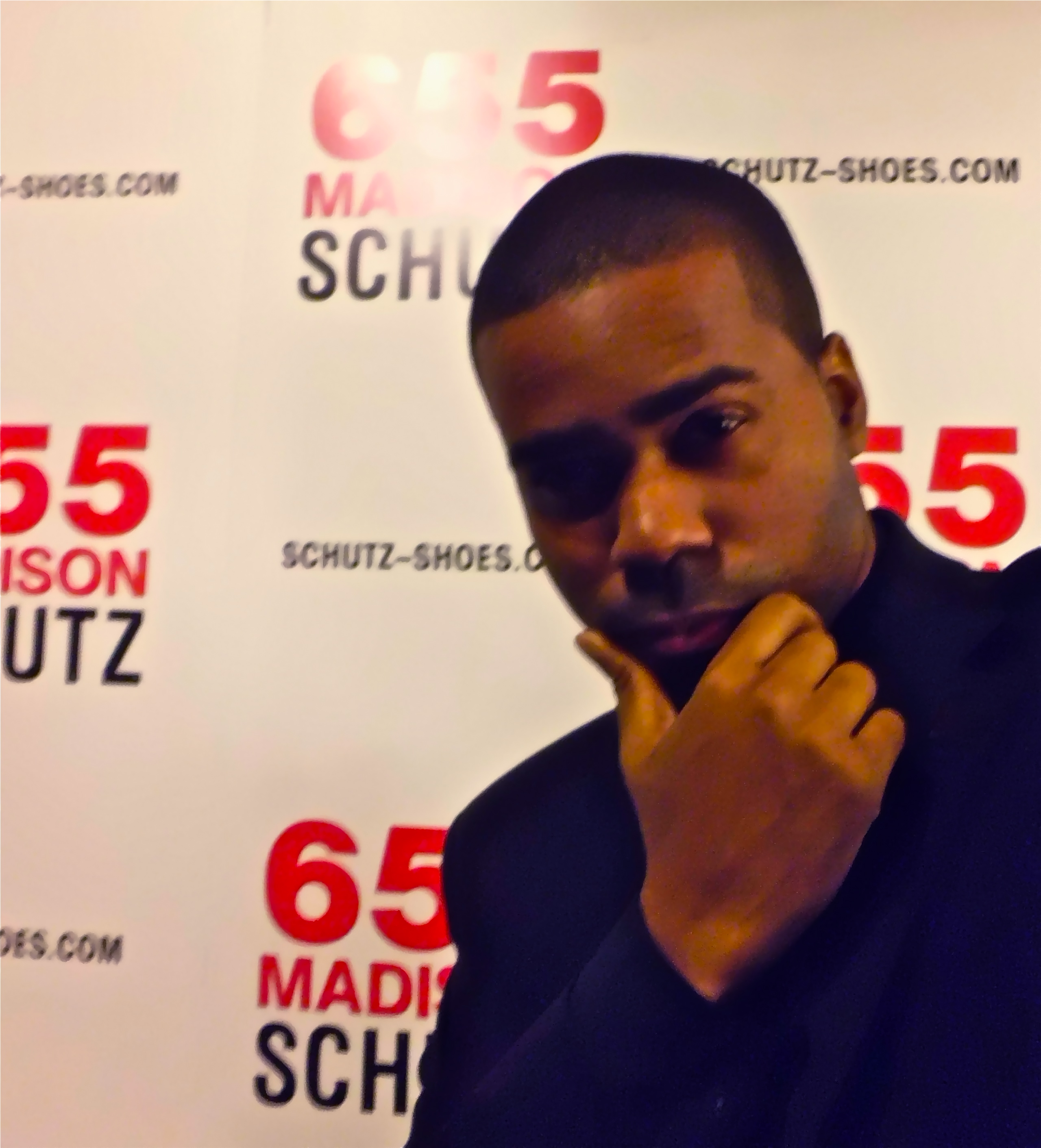 director Michael Ray at Schutz red carpet for NY Fashion Week 2013