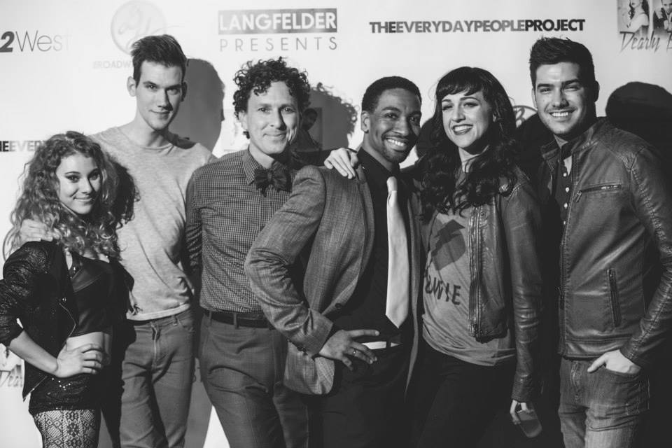 (L to R) Ariel Bellvalaire, actor Andrew Nielson, producer Jacob Langfelder, E. Clayton Cornelious (Broadway's BEAUTIFUL), Tony Award Winner Lena Hall (Hedwig and the Angry Inch), and recording artist Brett Pruneau after Langfelder's PURPLE RAIN