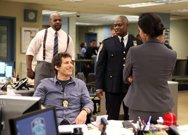 Still of Andre Braugher, Terry Crews and Andy Samberg in Brooklyn Nine-Nine (2013)