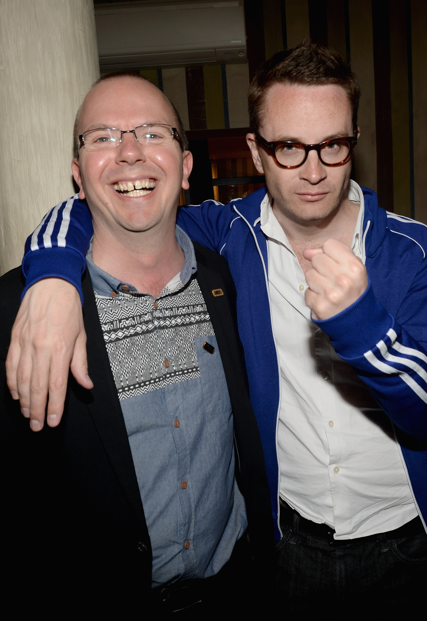 IMDb founder Col Needham and director Nicolas Winding Refn attend the IMDB's 2013 Cannes Film Festival Dinner Party during the 66th Annual Cannes Film Festival at Restaurant Mantel on May 20, 2013 in Cannes, France.