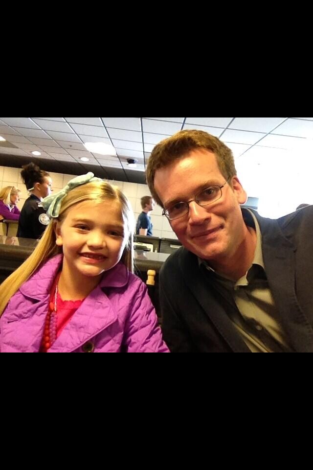 Sophie with John Green, from THE FAULT IN OUR STARS