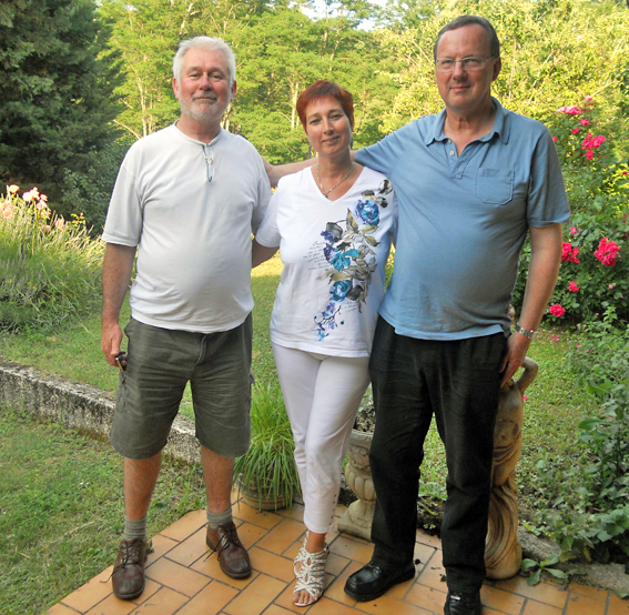 With Colum Hayward and Dave Patrick of the WEL, at Jeanne's home in June 2012