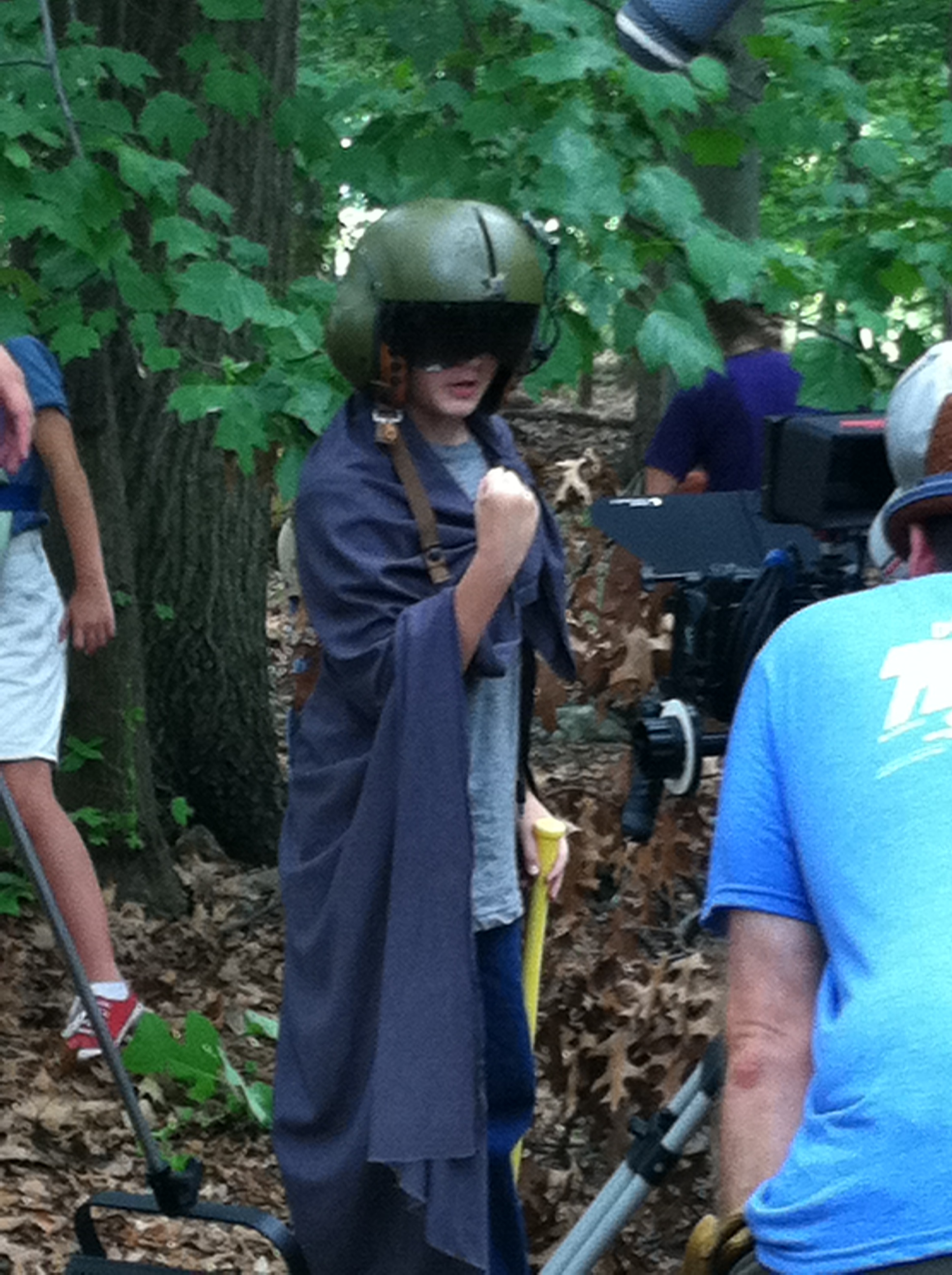 Jacob M Williams filming one of the opening scenes for the feature film 