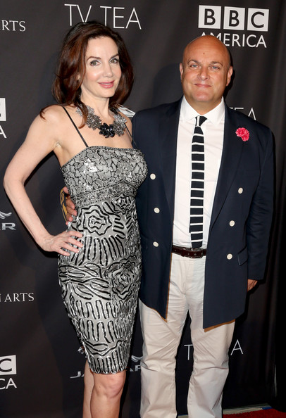 Hélène Cardona and BAFTA Board of Directors Chairman Nigel Daly attends the 2014 BAFTA Los Angeles TV Tea presented by BBC America And Jaguar at SLS Hotel on August 23, 2014 in Beverly Hills, California.