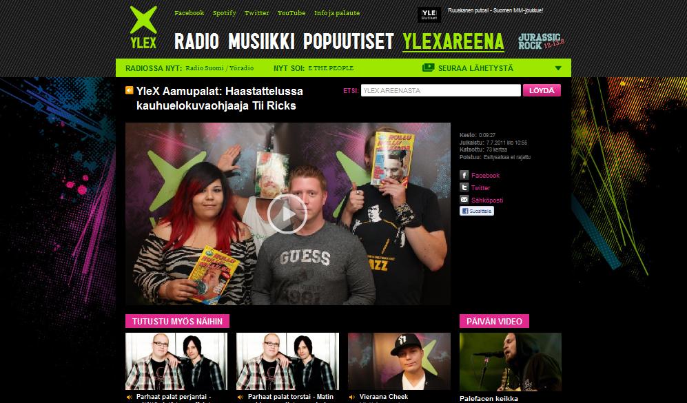 Mikko Vartiainen (Michael Vardian) with Tii Ricks: Interview on YleX Morning Show (Finnish Broadcasting Company, YLE)