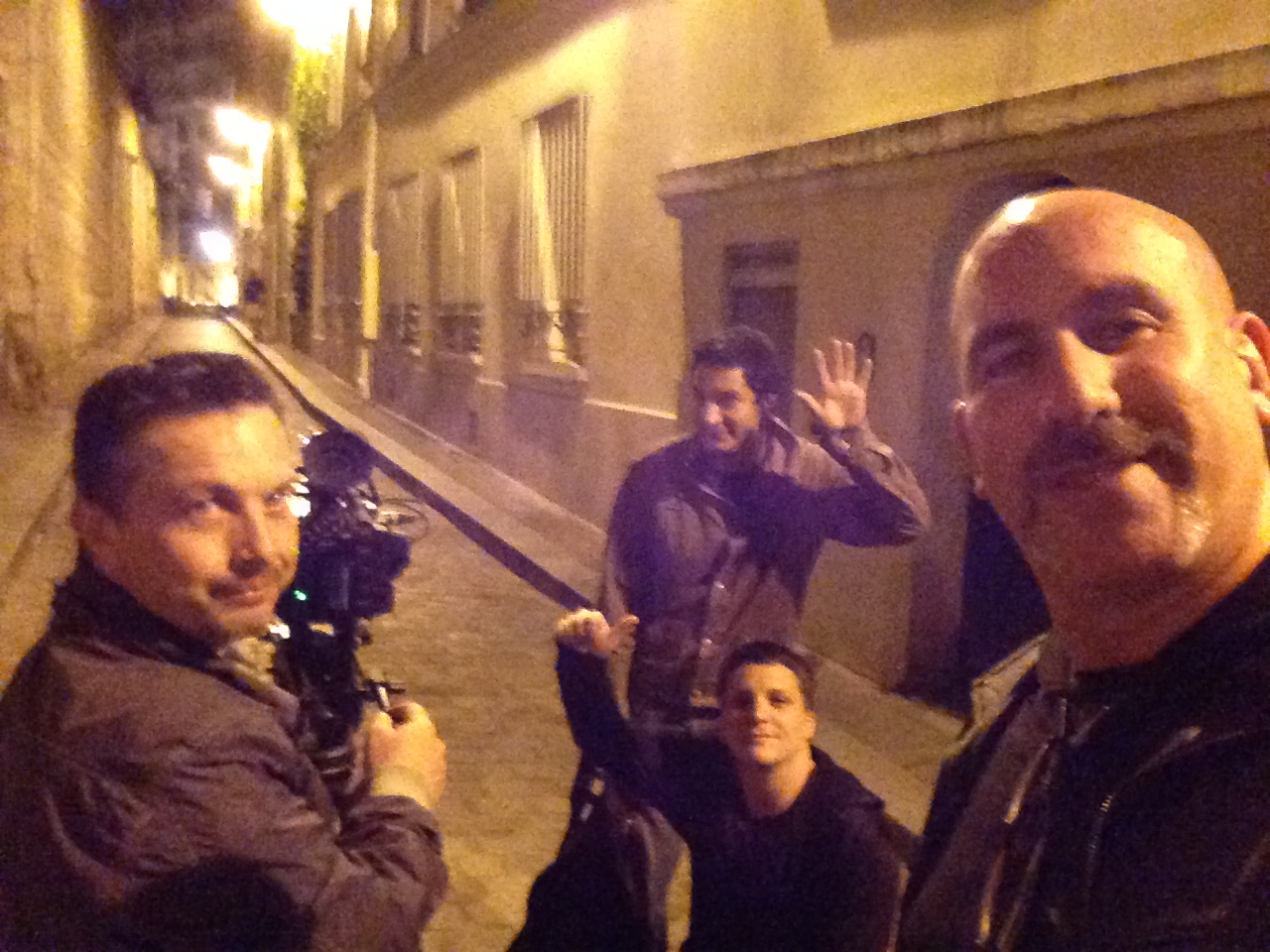 Shooting the film 16 RUE DESCARTES, in Paris July 2014. Release 2015.