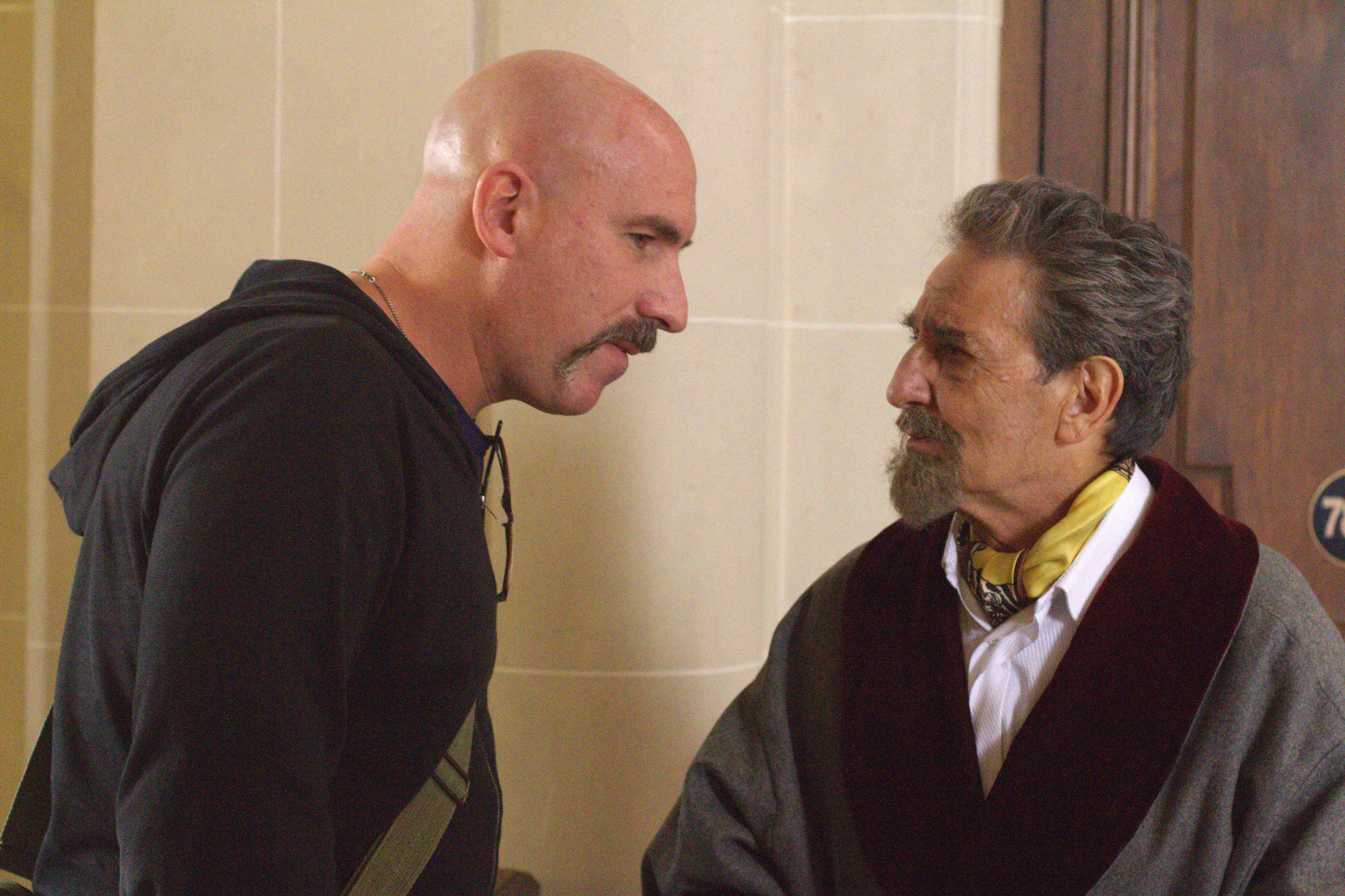 In dialogue with an Actor during Amapola´s shooting.