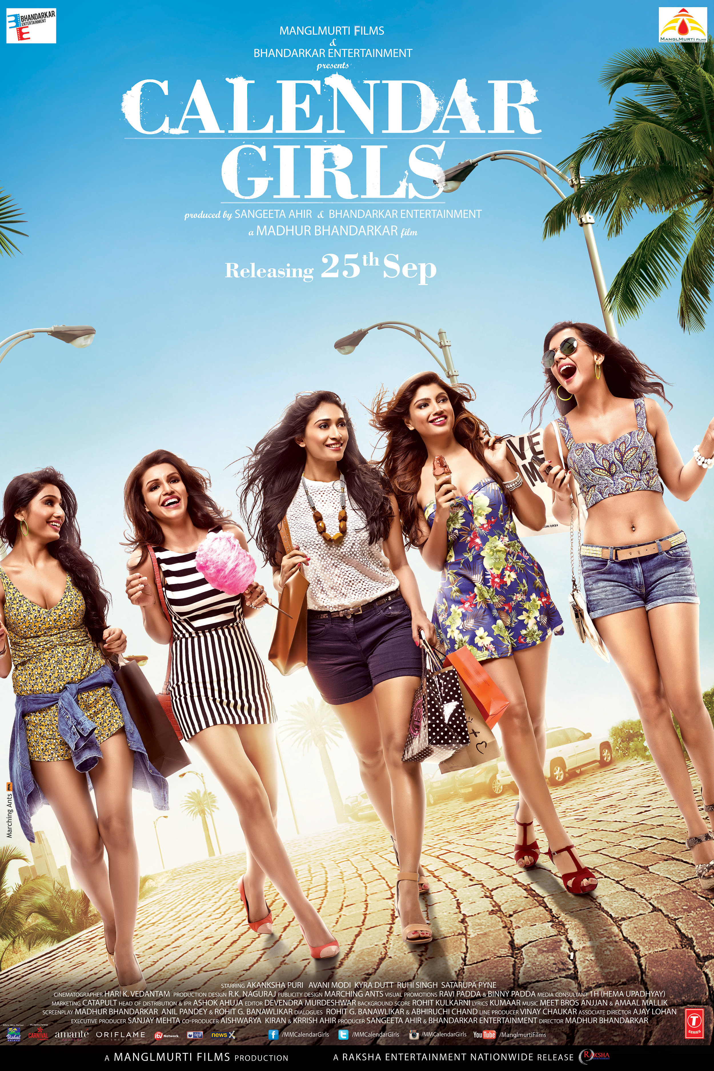 Ruhi Singh, Avani Modi, Akanksha Puri, Satarupa Pyne and Kyra Dutt in Calendar Girls (2015)