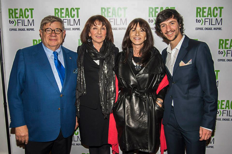 React to Film screening of Plot For Peace in 2014 with Jean-Yves Ollivier, Kim Brizzolara and Nicole Guillemet.