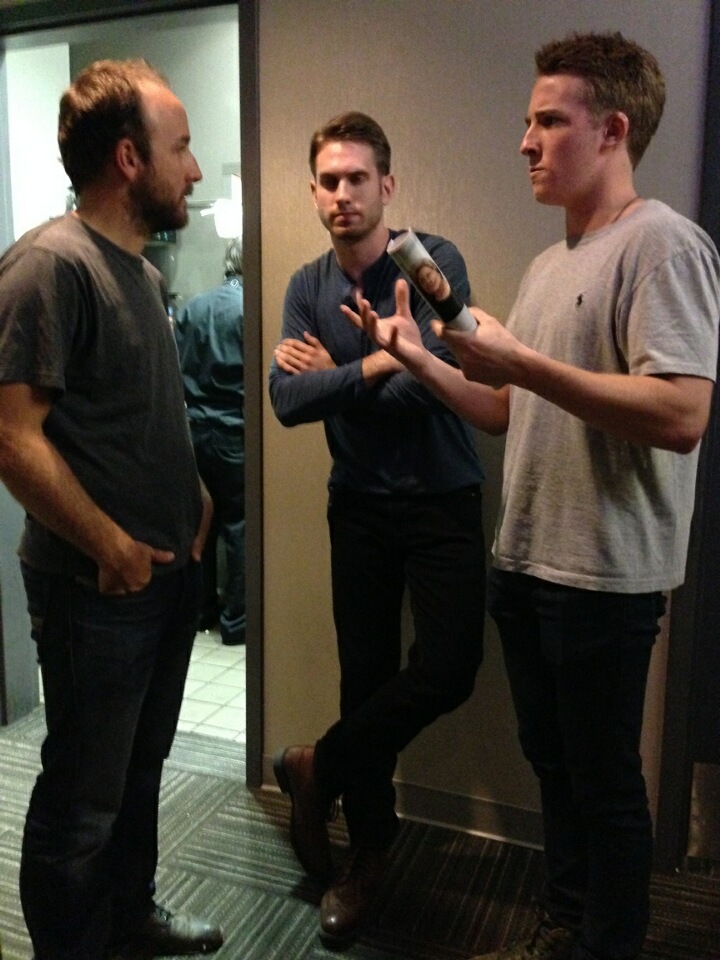 with Derek Cianfrance and Michael Rees at the 2013 New Orleans Film Festival.