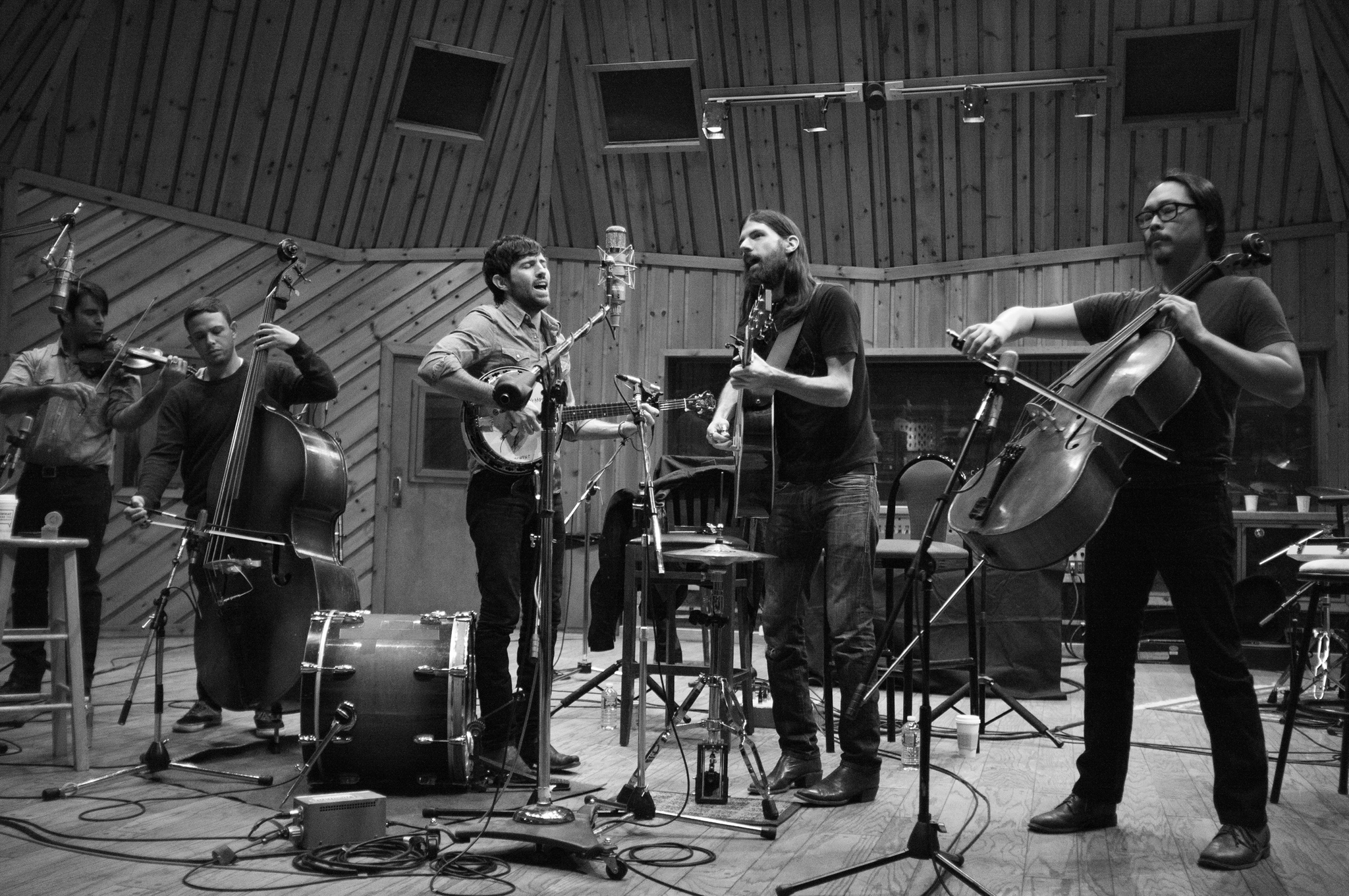 Still of The Music, Mike Marsh, The Avett Brothers, Joe Kwon, Scott Avett, Seth Avett and Bob Crawford in Another Day, Another Time: Celebrating the Music of Inside Llewyn Davis (2013)
