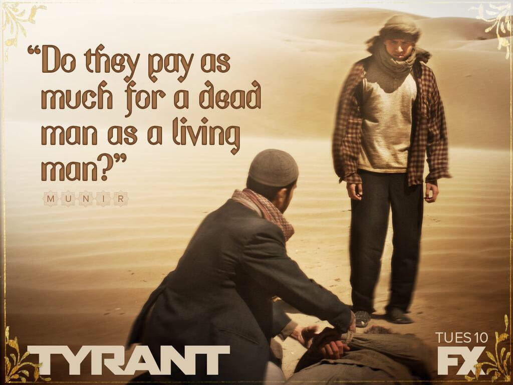 Nathan Clarke as Munir in 'Tyrant' on FX