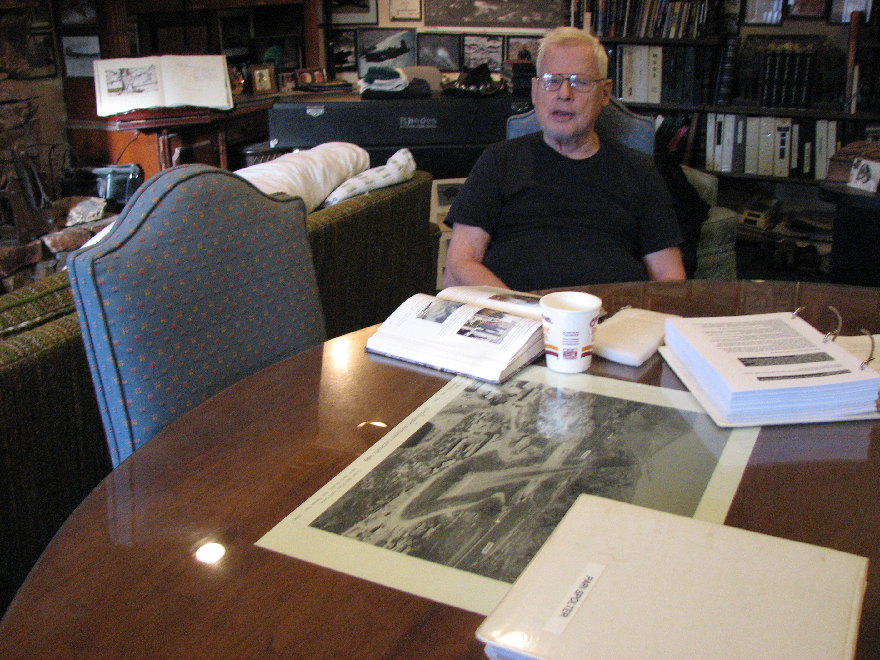 John Lear in his Lair, taken from the Bases Project interviews, with Anne Hess, in Feb 2013.