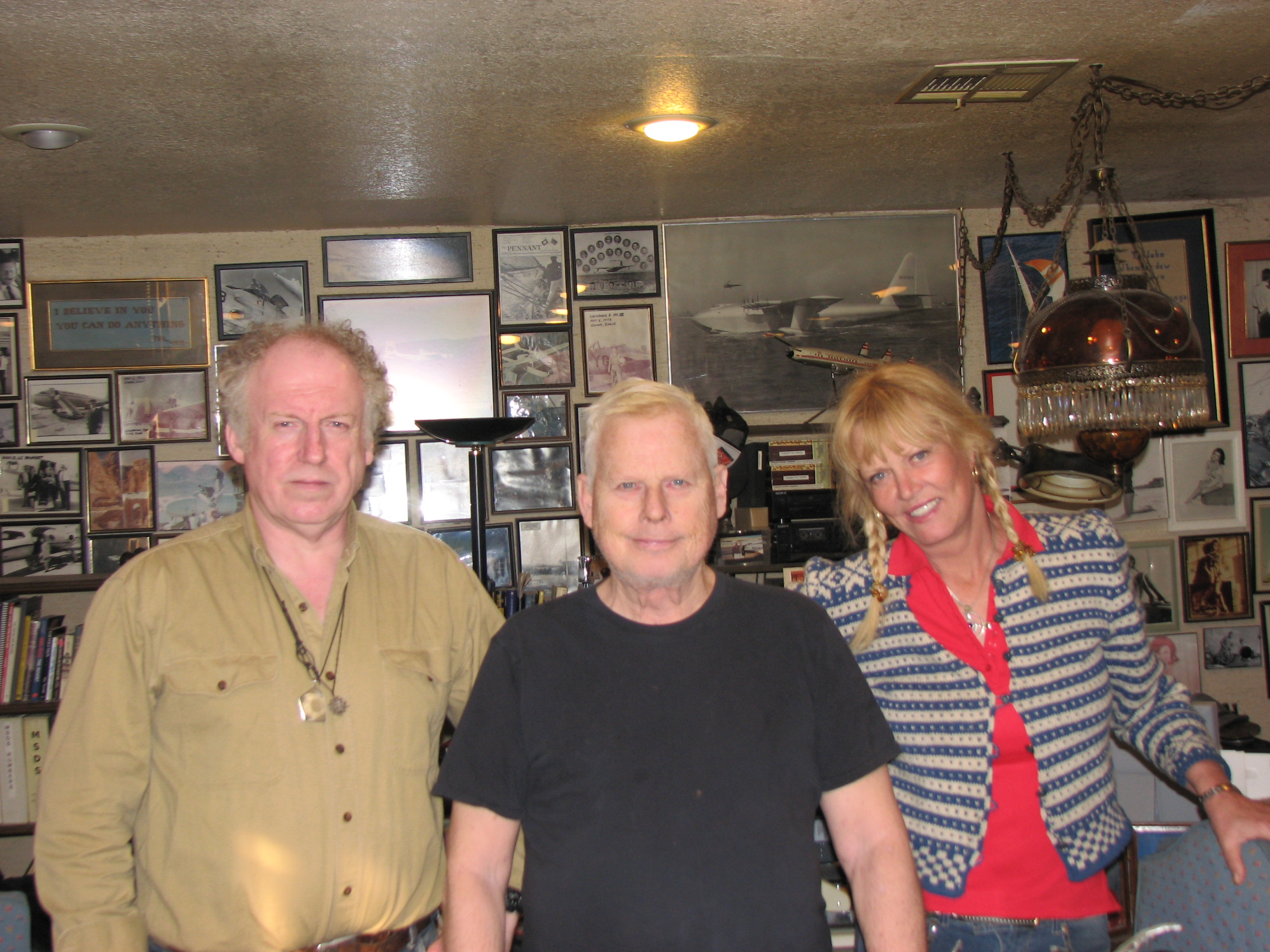 T Miles Johnston with John Lear and Anne Hess, taken during the 3 part Bases Project interviews at John Lears Lair, in Las Vegas in Feb 2012