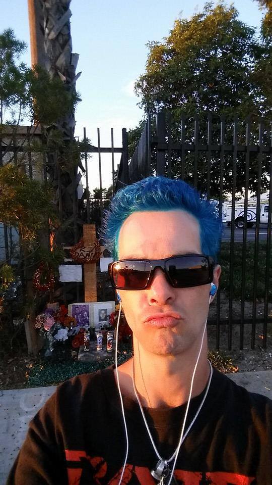 For Oct. 2014 He stated he had never done anything wild or crazy with his hair like blue, but the amount of compliments was having him consider doing it all the time but felt he wouldn't ever get work again. (He laughed)