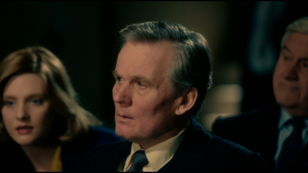 Geoffrey Kirkness as Lord Reeves with Romola Garai The Hour 2012