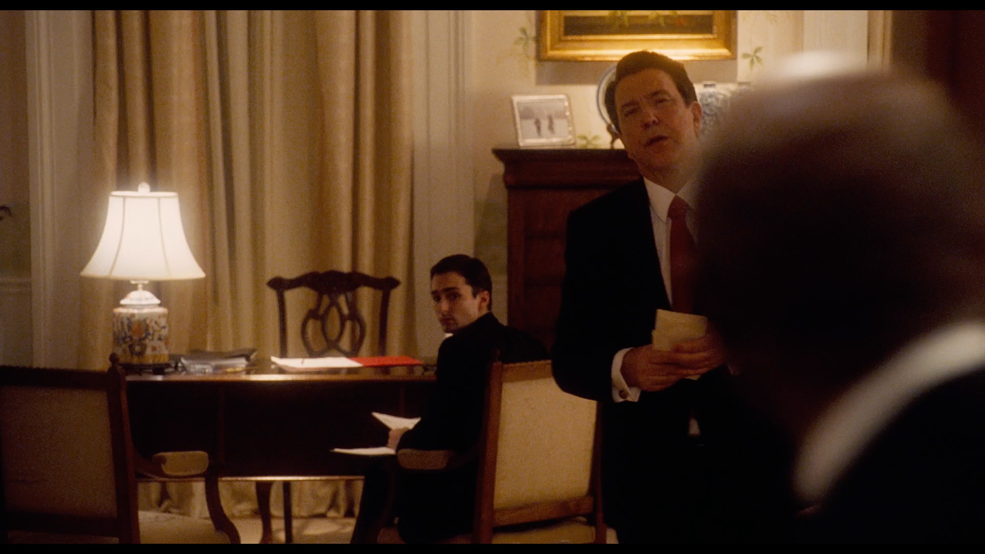 Alan Rickman, Forrest Whitaker, and Jake Wynne-Wilson in The Butler