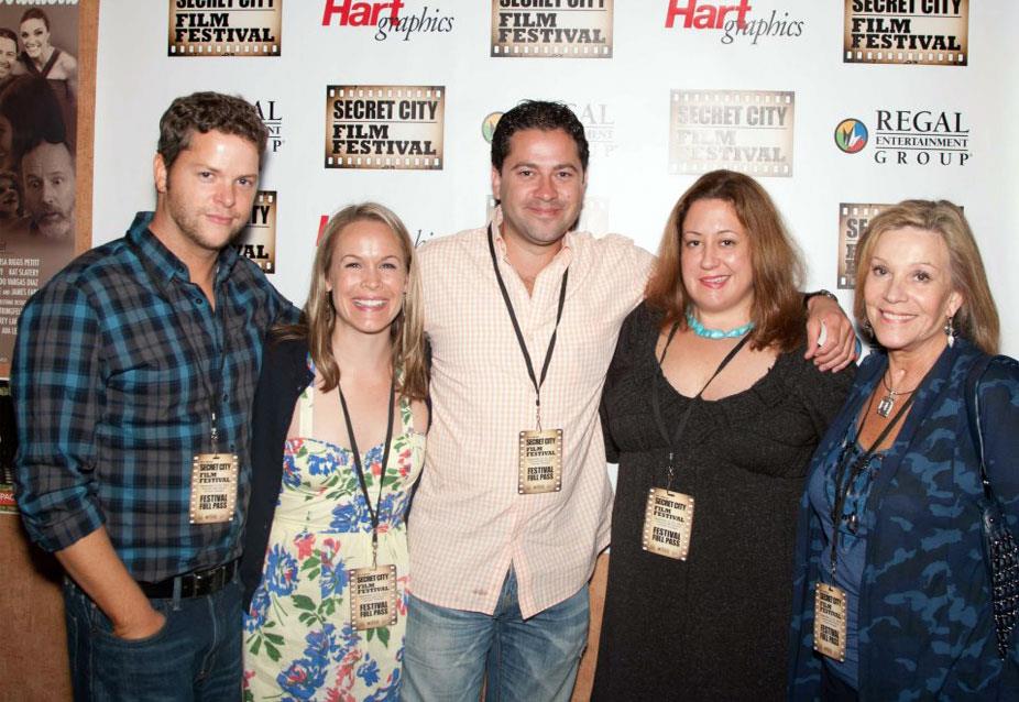 Director Leigh Stewart with producers at Film Fest in Nashville